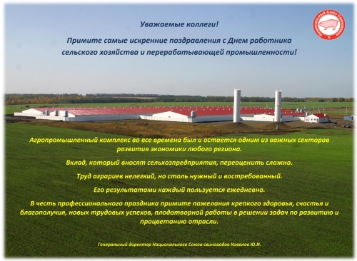 Поздравляем с Днем работника сельского хозяйства и перерабатывающей промышленности!